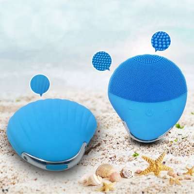 Double Sides Silicone Facial Cleansing Brush Portable Size Face Cleaning Massage Tool Facial Vibration Skin Care Brush